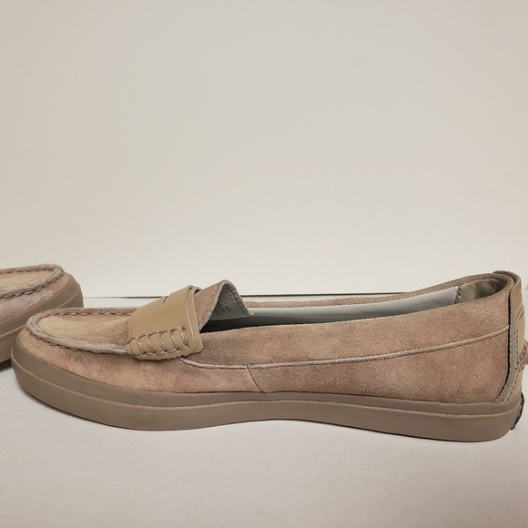 Cole Haan Loafers Pinch Maine Classics Women's Nude Suede Leather Pre-owned 8B - Picture 6 of 11